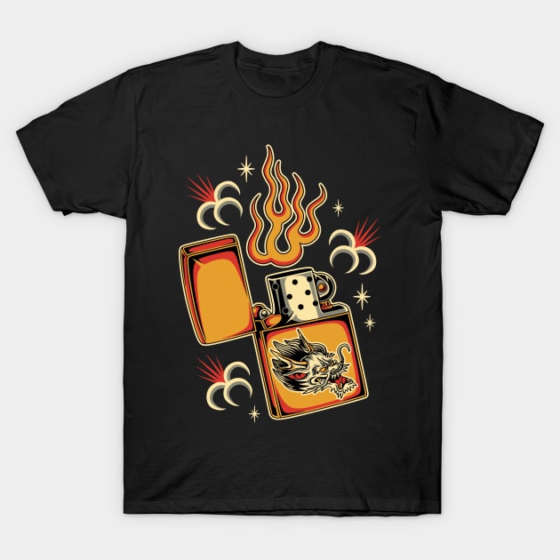 Dragon lighter T-Shirt by Abrom Rose